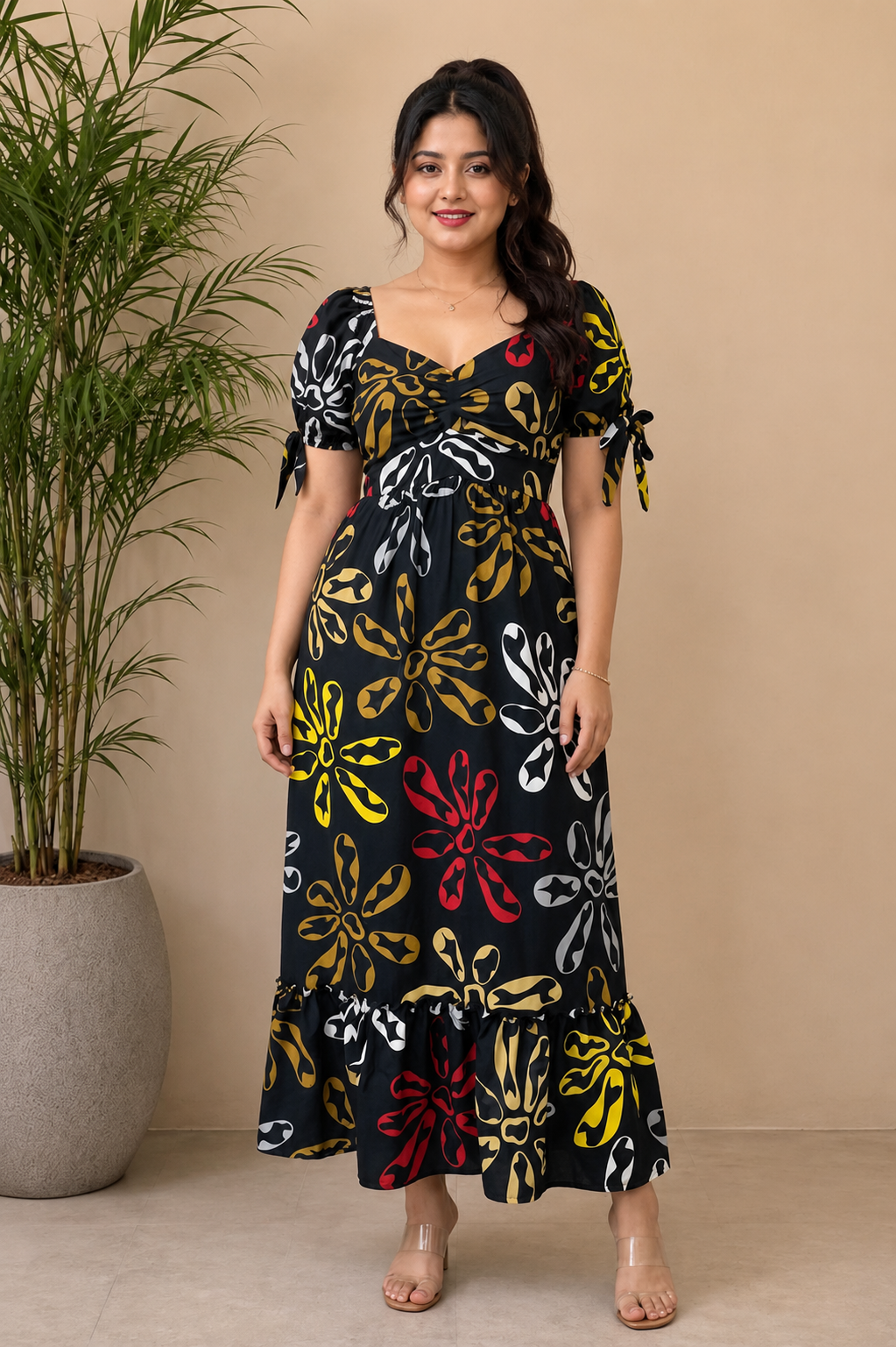 Bloom Print Maxi Dress